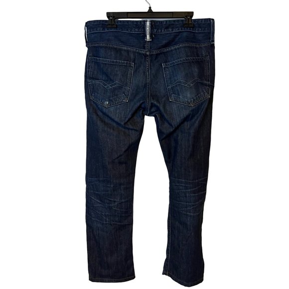 Replay Blue Jeans Mens 33 Regular Fit Straight Leg Mid Rise M9030.343701 - Picture 9 of 15